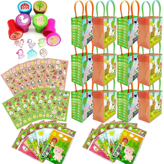 Farm Animals Birthday Party Favor Set of 60 Pcs