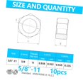 thumbnail image 2 of Bybiment 10 pieces 5/8"-11 Hex Nuts, 304 (A2-70) Steel, SAE Hex Machine Screw Nuts, 2 of 5