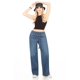 thumbnail image 5 of Pantalón Dama Pierna Ancha mezclilla SAVI JEANS azul oscuro 7, 5 of 5
