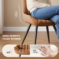 thumbnail image 5 of Hawsaiy 5 Piece Extendable Dining Table Set for 4, 47.24"-63" Round to Oval Kitchen Dining Room Table with Storage Shelf & Upholstered Dining Chairs, Modern Wood Dining Table Set for Apartment, 5 of 11