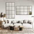thumbnail image 6 of Wall Mirror 30" x 55", Window Pane Grid Mirror Modern Style for Bedroom, Living Room, Bathroom, Rectangular Black Aluminum Framed, 6 of 8