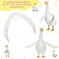 thumbnail image 6 of lanema Outdoor Gooses Decoration White Wing with Flexible Wire Structure Fade Resistant Fabric for 23”- 28" Porch Lawn Gooses, 6 of 8