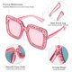 thumbnail image 2 of KAKOWELY 2 gafas de sol cuadradas de moda para mujer, gafas de sol de verano para exteriores., 2 of 5