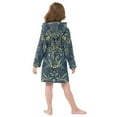 thumbnail image 4 of FORMRS Niños Bathrobe Unisex Hooded Robe Soft Plush Pajamas Sleepwear, Size 10-12T, Shadowy Forest Pattern, 4 of 7