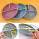 thumbnail image 1 of Baby Safe Sucker Silicone Dining Plate Solid Cute Cartoon Children Dishes Suction Toddle Training Tableware Kids Feeding Bowls, 1 of 5