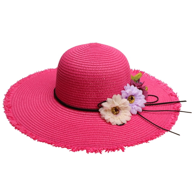 para primavera y verano, sombrero para la playa, sombrero para el sol, sombrero para el sol de viaje para mujeres y niñas Rosa jinwen Viaje de primavera Sombrero de mujer