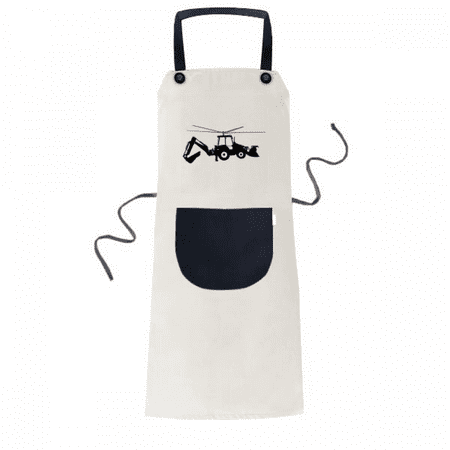 

Helicopter Forklift Excavator Apron Adjustable Bib Cotton Linen BBQ Kitchen Pocket Pinafore