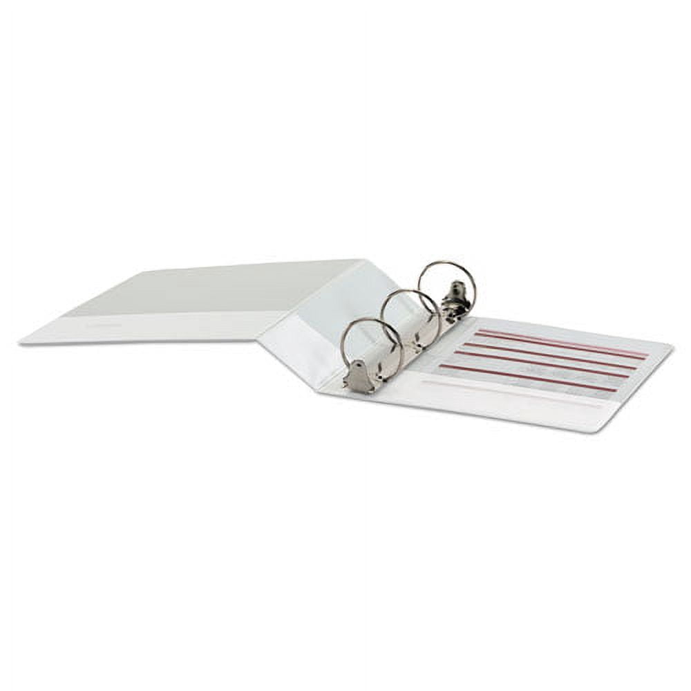 Economy Round Ring View Binder, 3 Rings, 3" Capacity, 11 X 8.5, White | Bundle of 5 Each