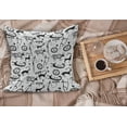 thumbnail image 2 of Tribal Fluffy Throw Pillow Cushion Cover, Culture Pattern with Traditional Animal and Arrows Folk Design, Decorative Square Accent Pillow Case, 16" x 16", Black and White, by Ambesonne, 2 of 5