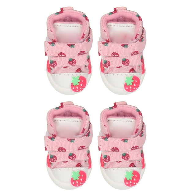 Zapatos Para Perros, Antideslizantes, Transportables, Lindos Zapatos Para Cachorros, Lindos Zapatos De Fresa, Antideslizantes, Teddy Bichon Pomeranian, Perros