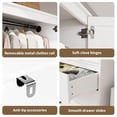 thumbnail image 6 of Soonbuy Wardrobe Closet with Drawers, 69.5" Wooden Wardrobe Cabinet with Hanging Rod, 2 Doors Clothing Storage Cabinet for Bedroom, Large Capacity Storage, Louvered Door, 6 of 9