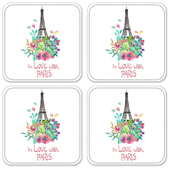Vinyl Drink Coasters - Set of 4 - In Love with Paris II