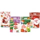 thumbnail image 1 of Guardurnaity 50 bolsas navideñas resellables con asas, de plástico resistente con forma de muñeco de nieve y Papá Noel, ideales para regalos de Disfraces de disfraces Feliz navidad, 1 of 6