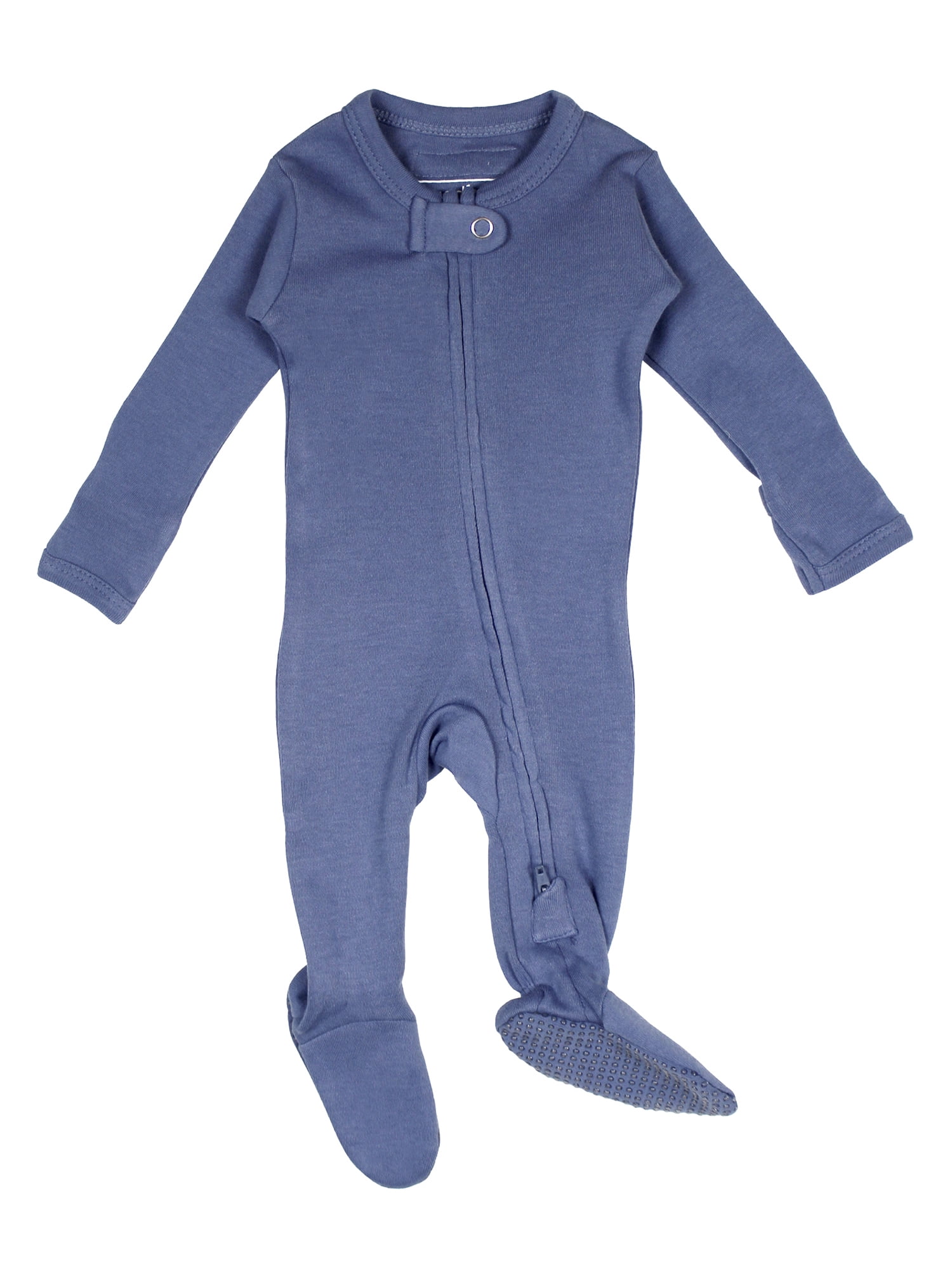 L'ovedbaby Baby Unisex 100% Organic Cotton Zipper Footie, Sleep N Play, Size Preemie-9 Months