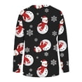 thumbnail image 4 of cyber and Monday Deals Clearance under 10$ BUIgtTklOP Women's Casual Tops Long Sleeve Christmas Printed Round Neck Blanket Pullover Pullover Sweatshirts, 4 of 4