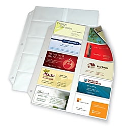 Style Business Card Files Refill - Office Depot Business Collection Card File Binder Refill Pages, 8 1/2in. x 11in., Pack Of 10, 7856 000