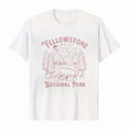 thumbnail image 2 of 100% Cotton Unisex Yellowstone National Park Graphic Round Neck Short - SLeeve T - Shirts, Basic Tees, And Graphic Crop Tops Are Summer Women's Tops., 2 of 6