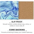 thumbnail image 6 of GZHJMY Square Drink Coasters, 4 Pcs Blue Marble Absorbent Ceramic Coffee Coasters for Drinks with Cork Base Housewarming Gift for Home Decor, 6 of 6
