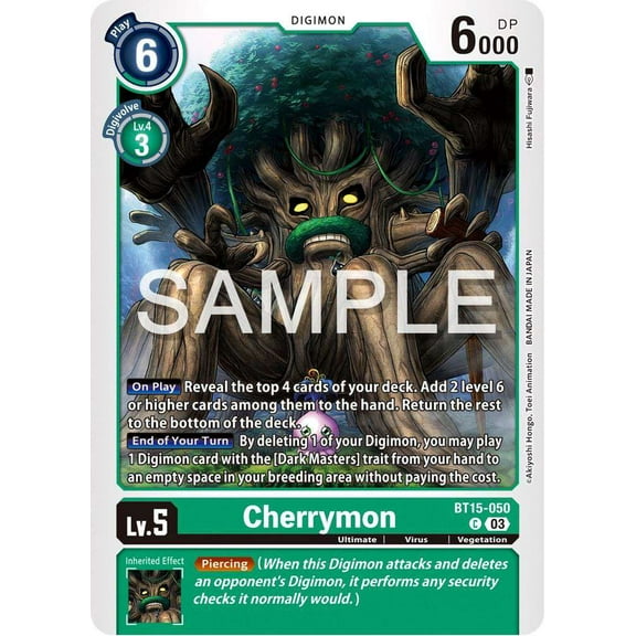 Digimon Exceed Apocalypse Common Cherrymon BT15-050