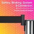 thumbnail image 4 of DuraSteel Crowd Control Stanchion Belt Barriers - Stainless Steel Stanchions with 6.5 Feet Black Retractable Belts - Heavy Duty Safety Barrier Stands & Line Dividers - 2 Set/Pack, 4 of 7