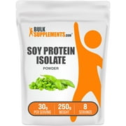 BulkSupplements.com Soy Protein Isolate Powder, 30g - Vegan Protein Powder (250g - 8 Servings)