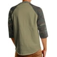 thumbnail image 3 of Ma Croix Men's Raglan 3/4 Sleeves Casual Cotton Baseball Jersey T-Shirt, 3 of 4