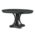 thumbnail image 6 of 5-Piece Retro Extendable Round Dining Set, Table + 4 Chairs, Black Oak, for Kitchen, Dining Room, 6 of 9