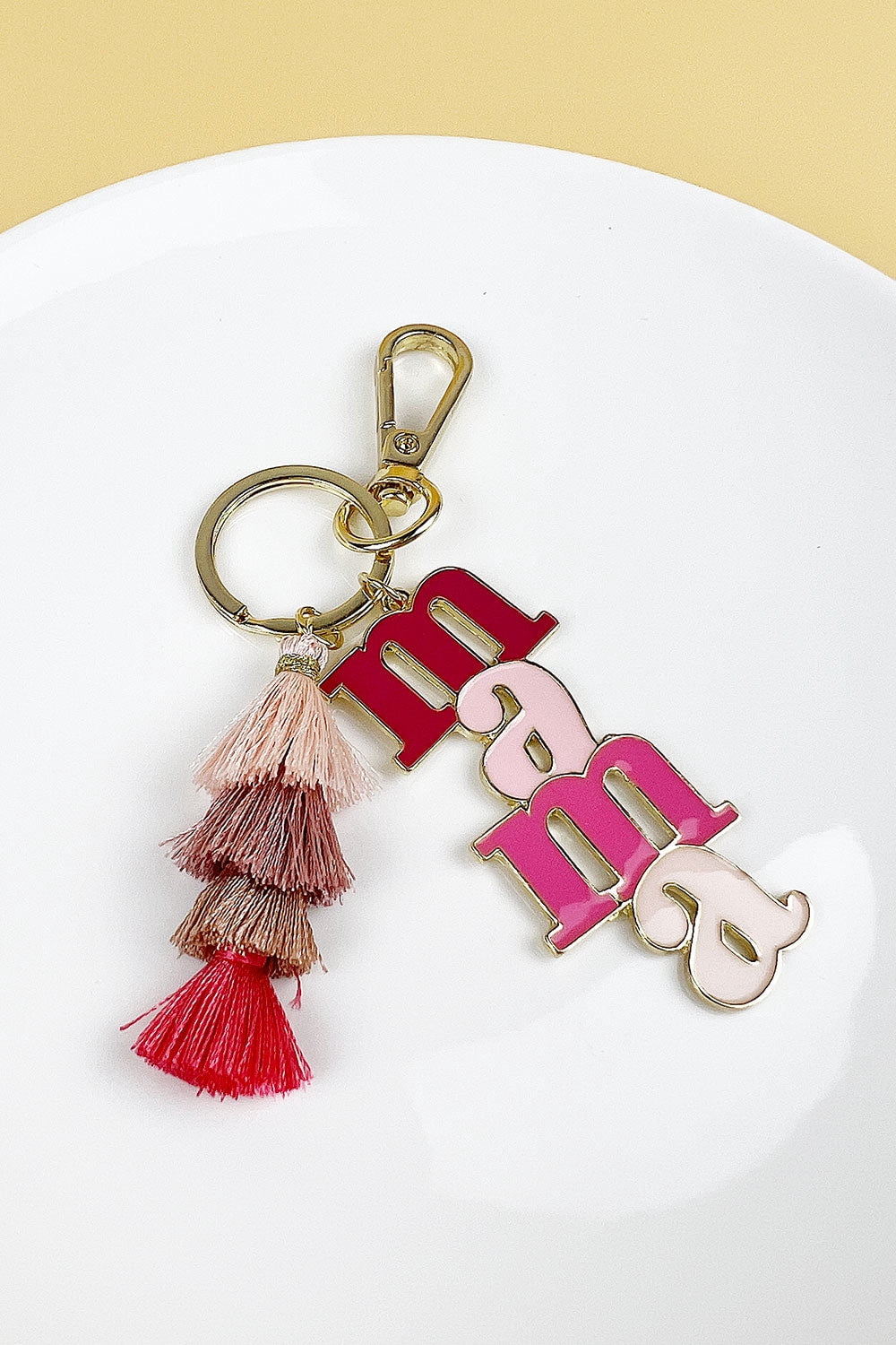 2.5" ENAMEL COLORED"MAMA" WITH KEYCHAIN