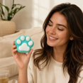 thumbnail image 4 of Cat Paw Squishy with Soft Squeezable Design, 1-Pack, Teal, for Relaxation, Toy, 4 of 5