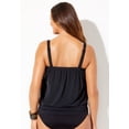 thumbnail image 3 of Swimsuits for All Women's Bandeau Blouson Tankini Top, 3 of 6