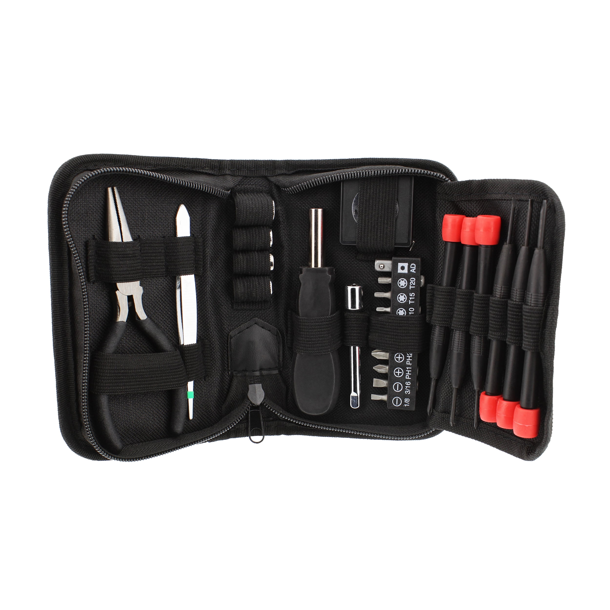 Arbeid Bijna dood Opstand ABN 25pc Tri-Fold Mini Tool Set for Dorm Travel - Basic Tool Set for Home  Repair - Walmart.com
