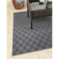 thumbnail image 2 of Koeckritz Rugs Shadow Checkerboard ECO-Friendly DuraKnit Indoor/Outdoor Area Rug, 5'x5', 2 of 5