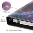 thumbnail image 3 of FORMRS 3 Ring Photo Album 4"x6" Self Adhesive Large Capacity PU Leather Cover, Blue Neon Road, 3 of 8