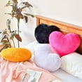thumbnail image 5 of Beige Heart Pillows, Cute Heart Decorative Pillow, Heart Shaped Throw Pillows for Bed, Faux Rabbit Fur Plush Hoom Decor Pillow Cushion for Chair Sofa Living Room (Mini 12.9" x 9.8"), 5 of 10