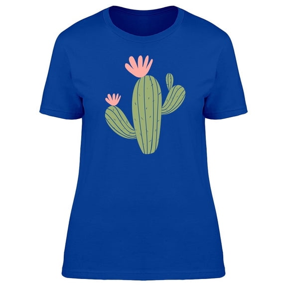 Cactus With Pink Flowers Tee Women's -Image by Shutterstock