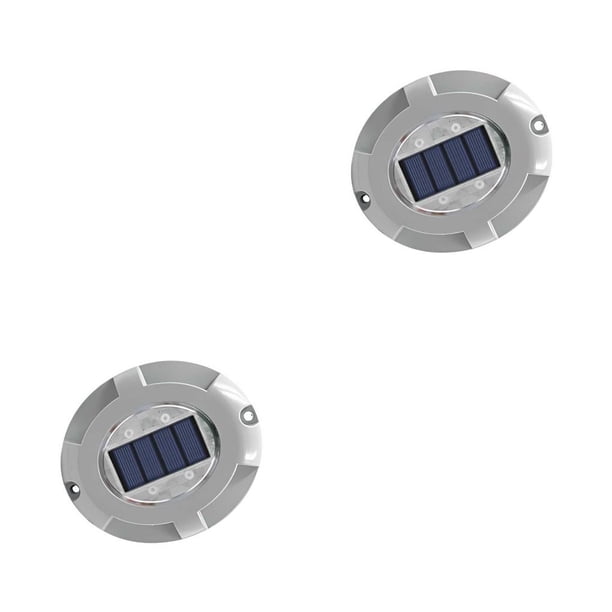 Monstrate Lámpara de pie portátil ajustable IP68 impermeable luz de tierra impermeable sólido paisaje al aire libre lámparas camino de Luz azul 2piezas