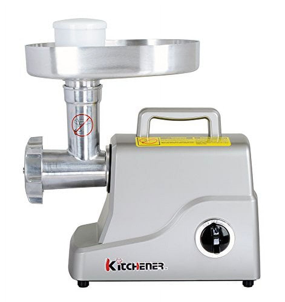 Kitchener #12 Stainless Steel Electric Meat Grinder — 5/8 HP