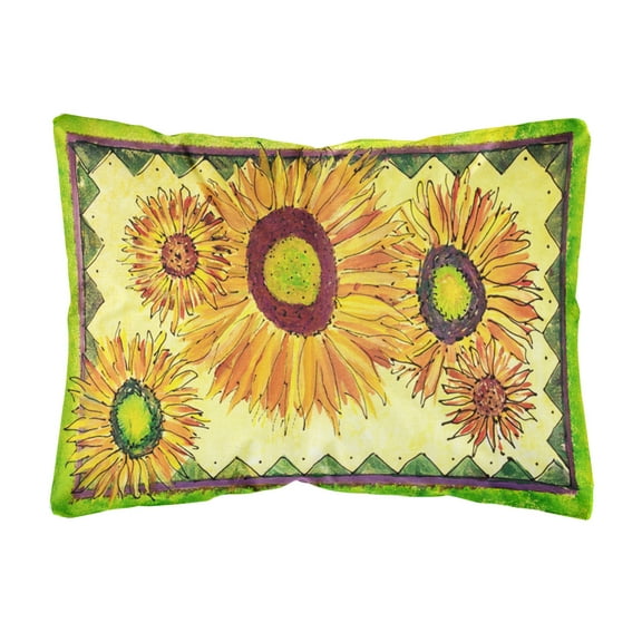 Carolines Treasures 8060PW1216 Flower - Sunflower Canvas Fabric Decorative Pillow, 12H x16W, multicolor
