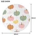 thumbnail image 6 of Fall Pumpkins Pattern Round Tablecloth 60" X 60",Wrinkle Wipeable Table Cloth for Kitchen Dining Room Picnic Patio Party, 6 of 6