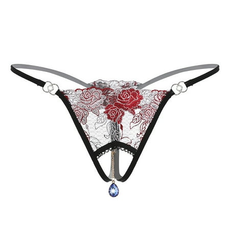 

Panties For Women Panties Embroidered Diamond Pendant Transparent Panties Briefs