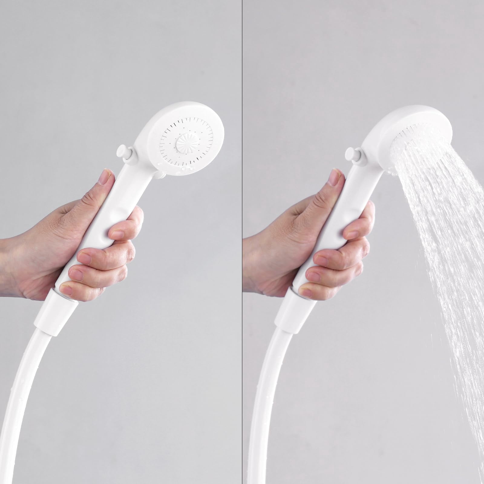 RV Shower Head with Hose, High Flow Shower Head, for RV/Campers, Travel Trailer, Motorhome for Water Saving, with Pause Function and Handheld Shower Head Holder and Hose (White) RV Accessories