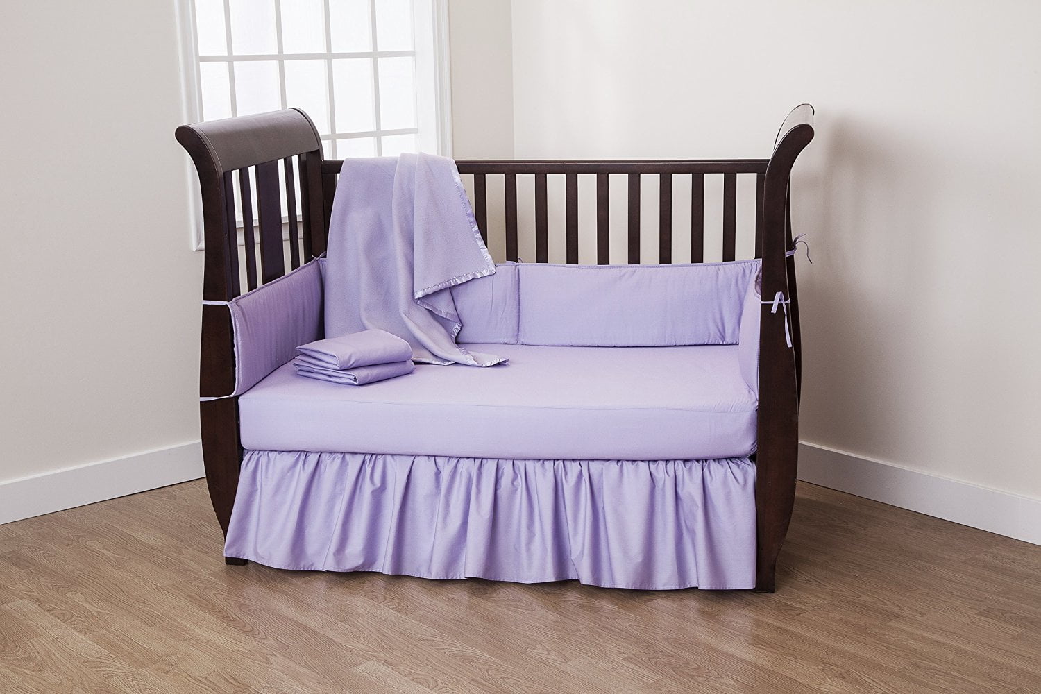 lavender crib skirt