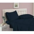 thumbnail image 2 of Luxury 400 Thread Count, 4 Piece Bed Sheet Set, 16" Deep Pocket, 100% Egyptian Cotton, Twin Size - Navy Blue Stripe, 2 of 5