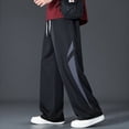 thumbnail image 4 of Elvqul Mens Pants Big and Tall Drawstring Joggers for Men Sports Elastic Waist Pants with Pockets Outdoor Casual Solid Pull On, 4 of 8