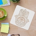 1pc Hamsa Hand Stencil Template11.8x11.8inch Plastic Mandala Hand ...