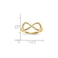 thumbnail image 4 of 14K Yellow Gold Ring Band Themed Closed Back Polished Infinity, Size 5, 4 of 4