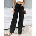 thumbnail image 5 of Sherrylily Women Jeans Mid Waisted Straight Loose Stretchy Tummy Control Pants, 5 of 5