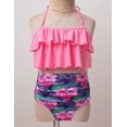 thumbnail image 3 of MSemis Kids Little Big Girls Fashion Bikini Set 2 Pieces Swimsuit,Size 6-16 Pink 6, 3 of 5