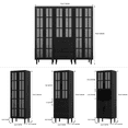 thumbnail image 3 of RichYa 3Pcs Bookcases with Doors,5-Tier Bookshelves with Storage Cabinet,Combination Display Cabinets for Home Office,Black(AAB), 3 of 10