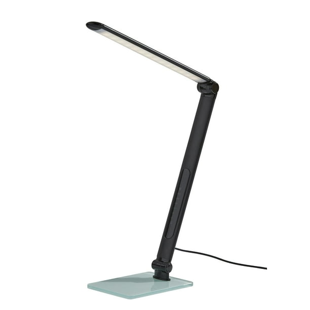 Simplee Adesso Douglas LED MultiFunction Desk Lamp, Matte Black with